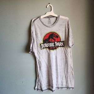 Jurassic Park Distressed thin Men's Classic Movie Logo T-Shirt